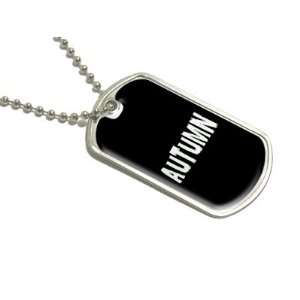  Autumn   Name Military Dog Tag Luggage Keychain 