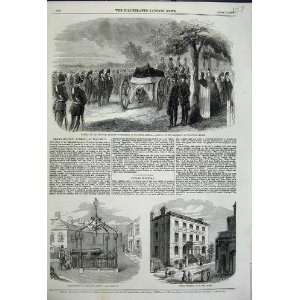  Military Funeral Woolwich Poplar Hospital 1858 Print