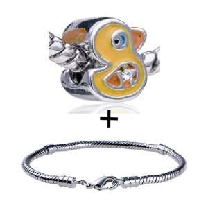  Funny Duck European Charm Bead Bracelet Fits Pandora 