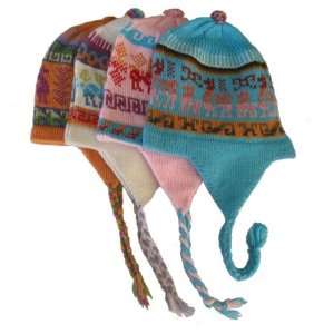  Wholesale Four Pack Peru Child Chullo Ski Hat Alpaca Blend 