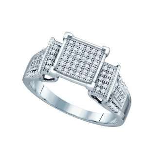 10KWG Micro Pave Diamond Ring With 0.30CT Diamonds Decorating All 