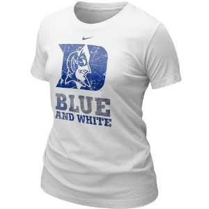  Nike Duke Blue Devils Ladies White True Colors Fan T shirt 