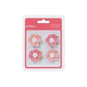  Pebbles Country Picnic Dimensional Flowers With Buttons 4 