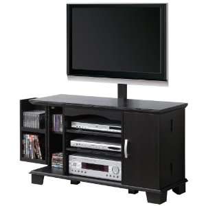  42 Wood TV Console with Mount and Storage   Black By 