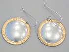 Authentic Marjorie Baer Silver & Brass Circle Earrings (stamped MB 