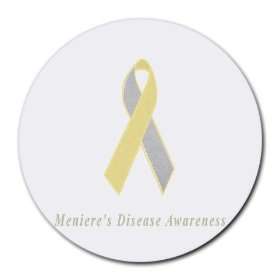  Menieres Disease Awareness Ribbon Round Mouse Pad Office 