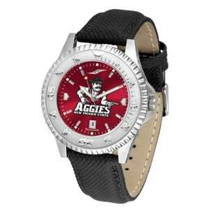  New Mexico State Aggies Mens Leather Wristwatch Sports 