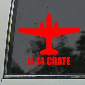  Il 14 CRATE Red Decal Military Soldier Window Red Sticker 