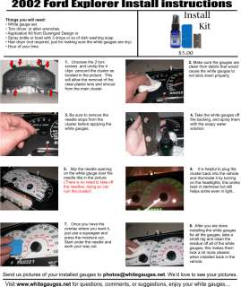 Printed install instructions