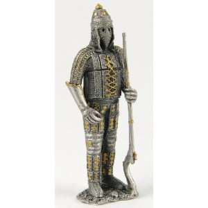  Figurine Medieval Warrior Pewter Made