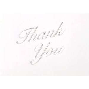  Silver Imprint Thank You Notes (50 count)