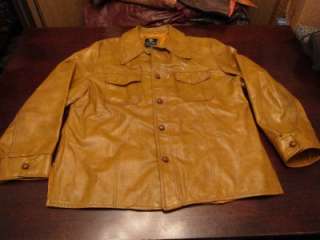 Vtg Cooper Mens Perfect Leather Manly Man Western Blazer Jacket Coat 