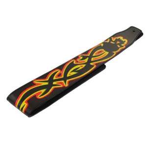  Flames Pattern Leather Guitar Strap Musical Instruments