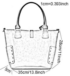 New Celebrity Tote PU Leather Clutch Shoulder Purse Handbag Bag  