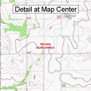  USGS Topographic Quadrangle Map   McCune, Kansas (Folded 