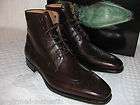 AUTHENTIC NEW MAGNANNI `PINTO´ BROWN WING TIP ANKLE BOOT US 12 D
