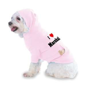  I Love/Heart Marshall Hooded (Hoody) T Shirt with pocket 