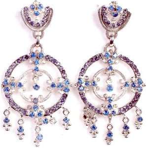  Iolite Chandeliers   Sterling Silver Post Earrings 