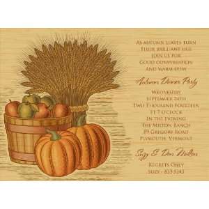  Wheat Harvest Halloween Invitations