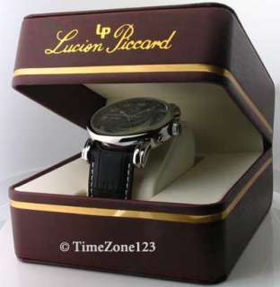 Lucien Piccard Mens Brown Leather 3Eye Watch 28118BRN  