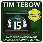 TIM TEBOW Signed NEW YORK JETS Deluxe Framed Green Jersey   PBA COA