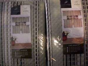  Cafe Curtains Pair 60x36 with Valance 60x16  