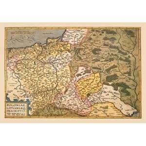  Vintage Art Map of Poland and Eastern Europe   09115 0 