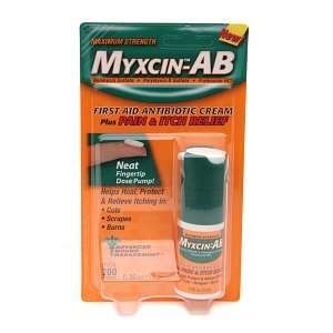 Myxcin AB First Aid Antibiotic Cream Plus Pain & Itch Relief, .35 oz