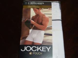 Jockey Fly Front Pouch Boxer Briefs 2pk White M L XL  