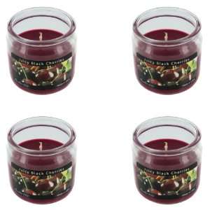  Juicy Black Cherries 3.5 Ounce Jar Candles   Set of 4 