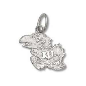  Kansas Jayhawks 3 D Jayhawk 7/16 Charm   Sterling 