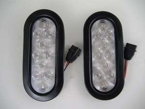Amber LED Oval Trailer Truck Turn Signal Flasher Lights  