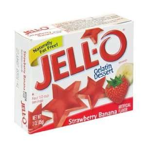 Jell O Gelatin Dessert, Strawberry Banana, 3 oz (Pack of 24)  