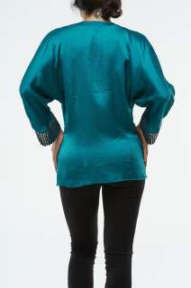   Roberto Cavalli Womens Top Blouse Shirt Green NWT Ladies 070  
