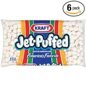 Jet Puffed Mini Marshmallow, 16 Ounce Bags (Pack of 6)  