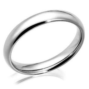 Bling Jewelry Womens Comfort Fit 4mm 14k White Gold Wedding Band Ring 