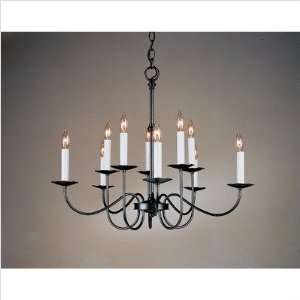  Ten Light Chandelier Finish Natural lron