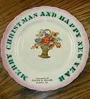 Circa 1900 Antique Advertising Plate   Merry Christmas and Happy New 