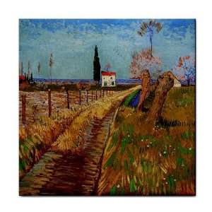  Path Through a Field with Willows By Vincent Van Gogh Tile 