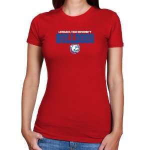  Louisiana Tech Bulldogs Ladies Red University Name Slim 