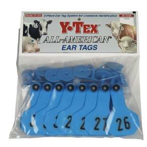  Y Tex Ear Tags   Small Numbered Cattle ID Tags   26 50 