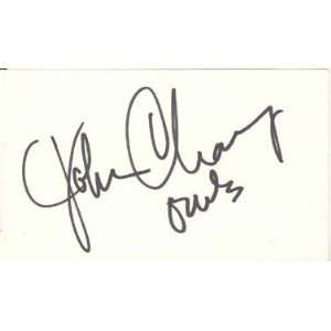  John Chaney Autographed / Signed 3x5 Cut Sports 