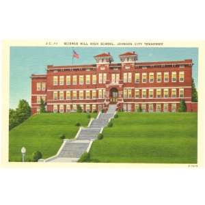   Vintage Postcard Science Hill High School   Johnson City Tennessee