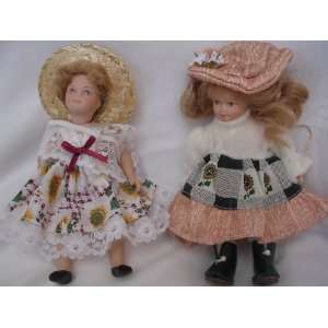   Doll Set of 2 ; 6 tall, jointed & exquisitely detailed Everything
