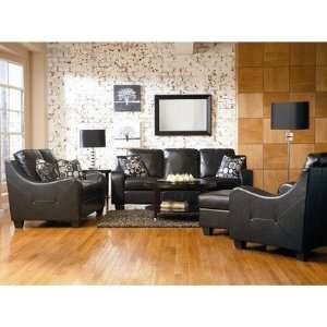  Jonesboro Sofa and Loveseat Set in Black Furniture 