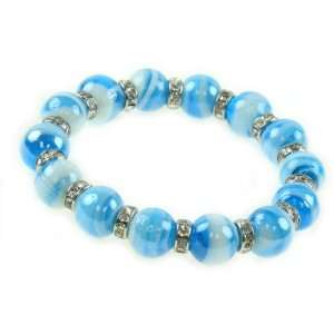  Shimmering Blue Crystal Bracelet Jewelry