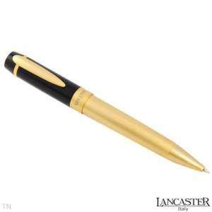 NIB Lancaster Italy Ball Point Pen Gold / Black  