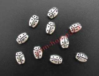 160 Tibetan Silver Ladybug Beads Spacers Findings B598  