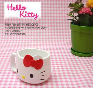Sanrio Genuine Hello Kitty Face Ribbon Mug Cup Red  