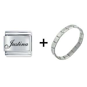    Edwardian Script Font Name Justina Italian Charm Pugster Jewelry